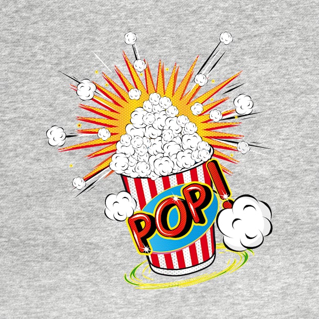 Popcorn in pop art style by Kisho